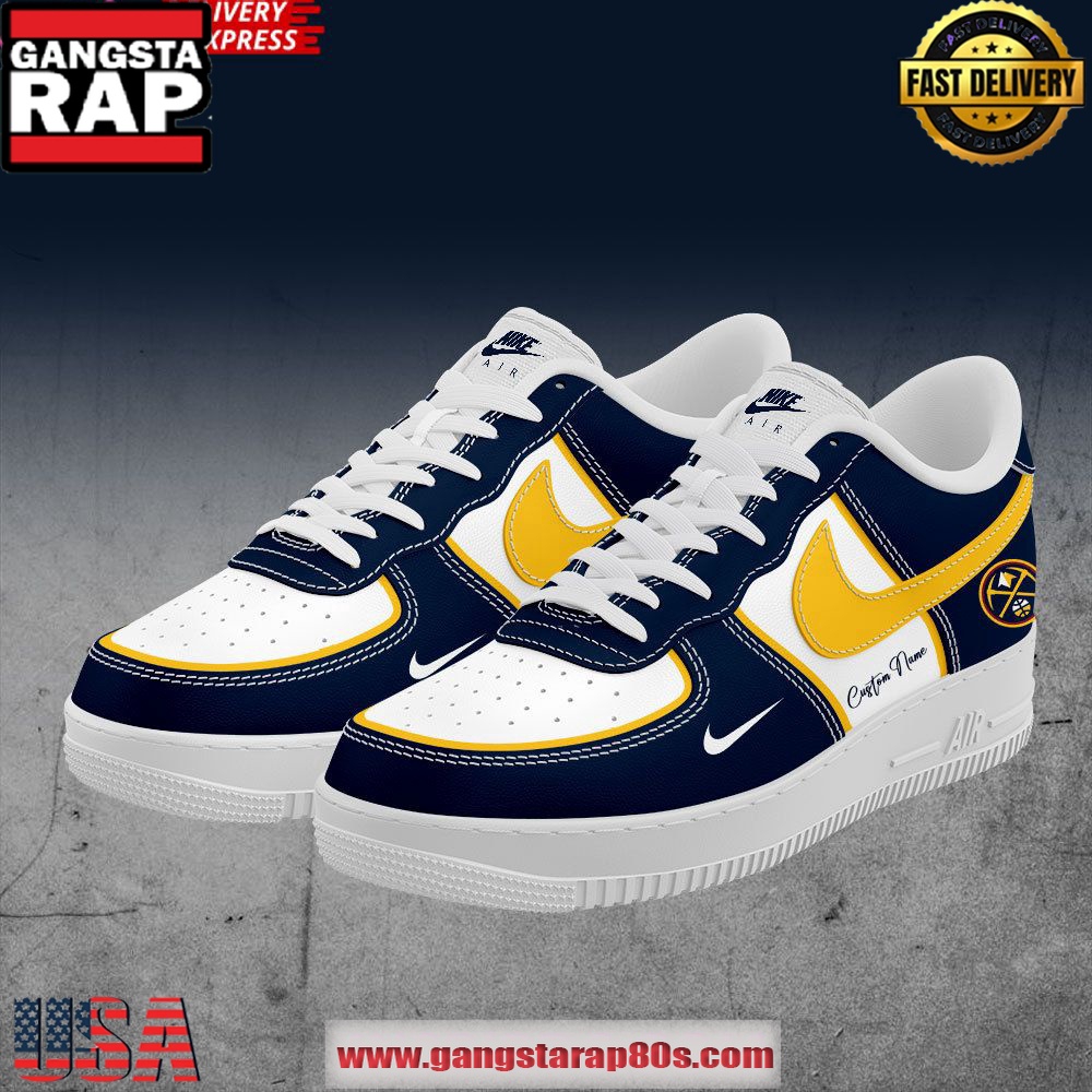 Denver Nuggets City Edition Custom Air Force 1 Sneakers Shoes
