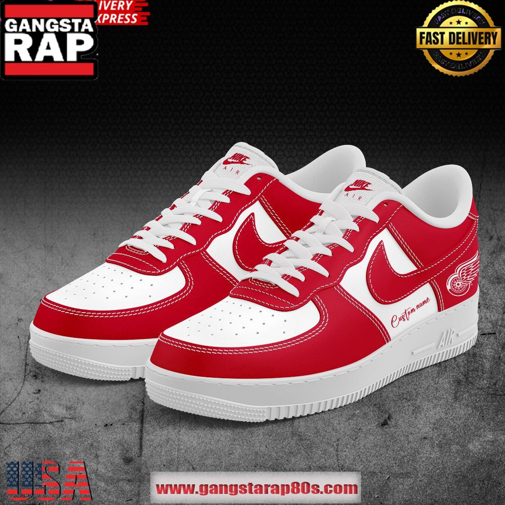 Detroit Red Wings Custom Air Force 1 Running Sneakers Shoes
