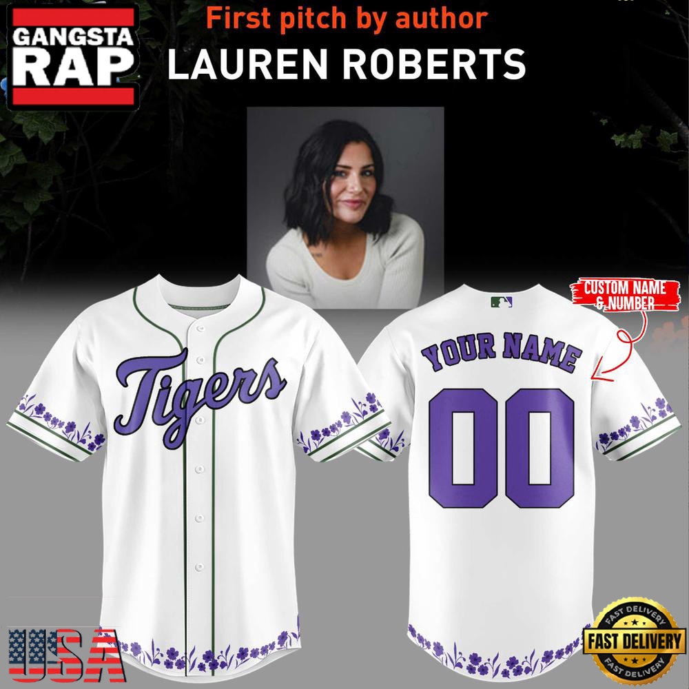 Detroit Tigers Lauren Roberts Personalized Limited Premium Edition Custom Baseball Jersey Detroit Tigers Lauren Roberts Personalized Limited Premium Edition Custom Baseball Jersey