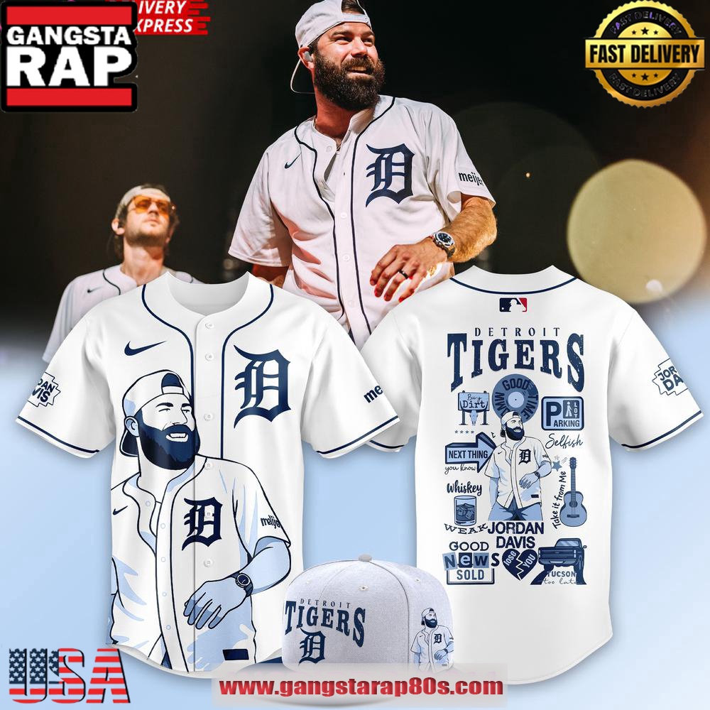 Detroit Tigers x Jordan Davis Music Baseball Jersey Shirt Detroit Tigers x Jordan Davis Music Baseball Jersey Shirt