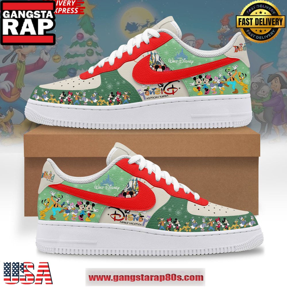 Disney Family Christmas Vacation Limited Edition Air Force 1 Running Sneakers Shoes