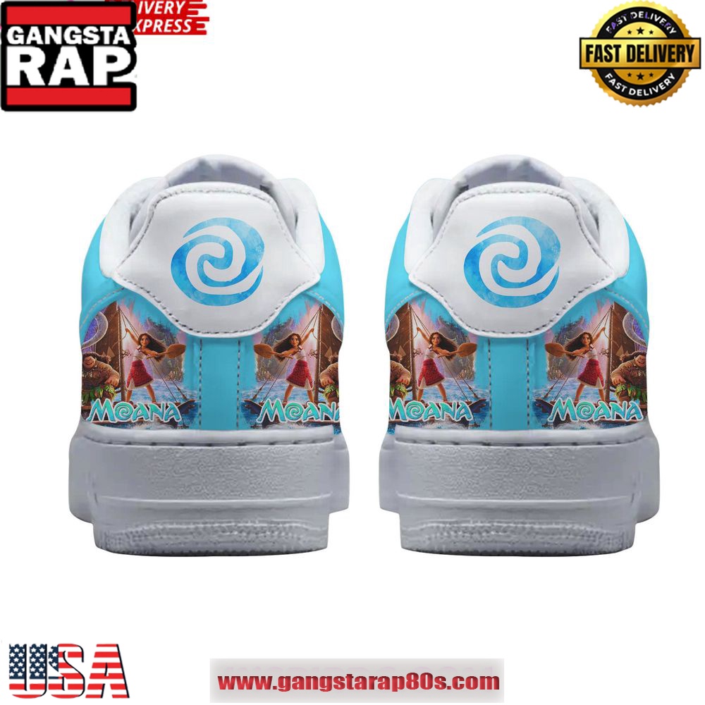 Disney Moana 2 Limited Edition Air Force 1 Running Sneakers Shoes Disney Moana 2 Limited Edition Air Force 1 Running Sneakers Shoes