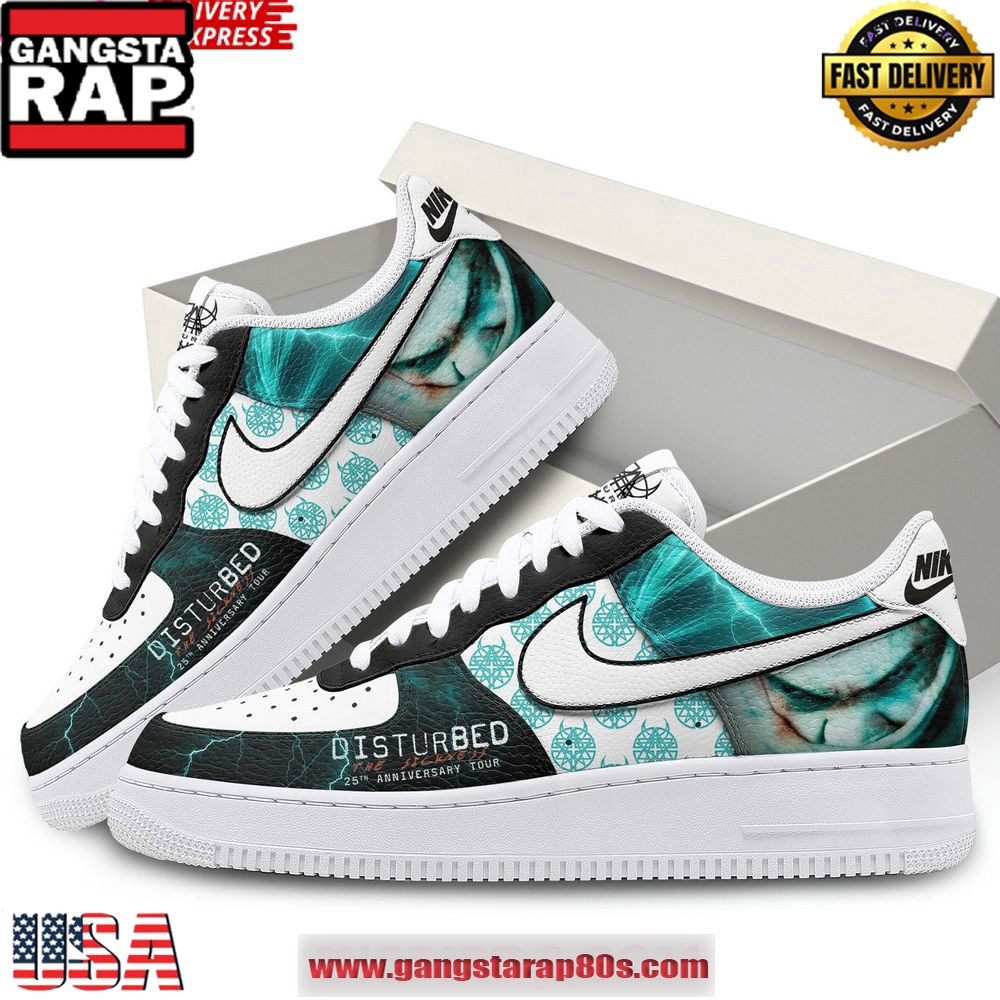 Disturbed 25th Anniversary Tour Limited Edition Air Force 1 Shoes Running Sneakers