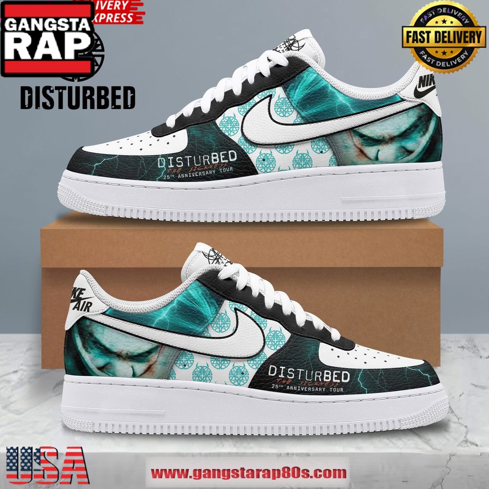 Disturbed 25th Anniversary Tour Limited Edition Air Force 1 Shoes Running Sneakers