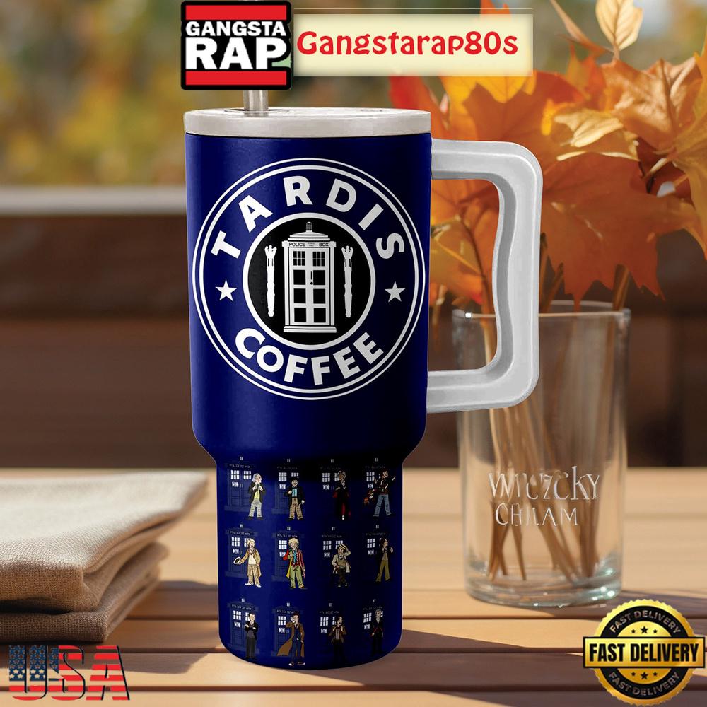 Doctor Who Tardis Coffee Tumbler Cup 40oz Doctor Who Tardis Coffee Tumbler Cup 40oz