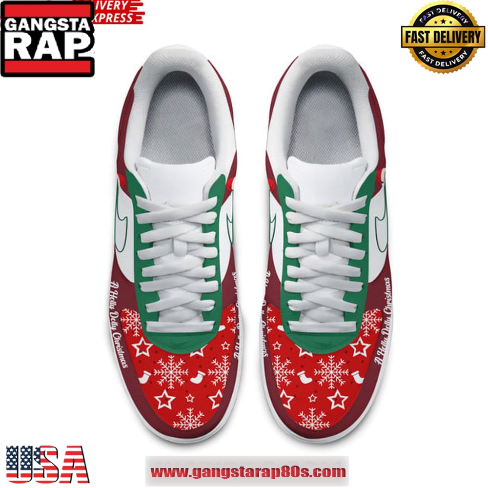 Dolly Parton A Holly Dolly Christmas Air Force 1 Running Sneakers Shoes
