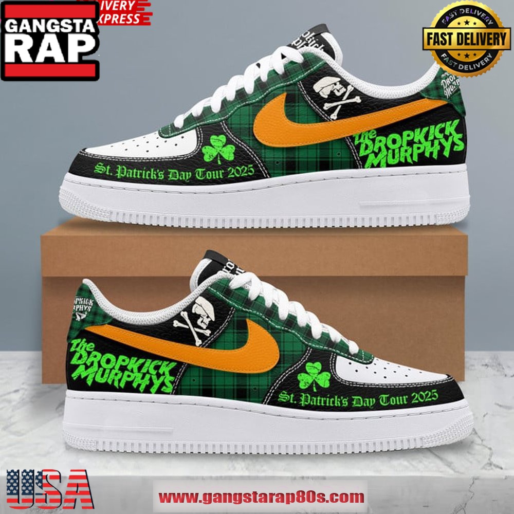 Dropkick Murphys St. Patrick’s Day Tour 2025 Air Force 1 Running Sneakers Shoes