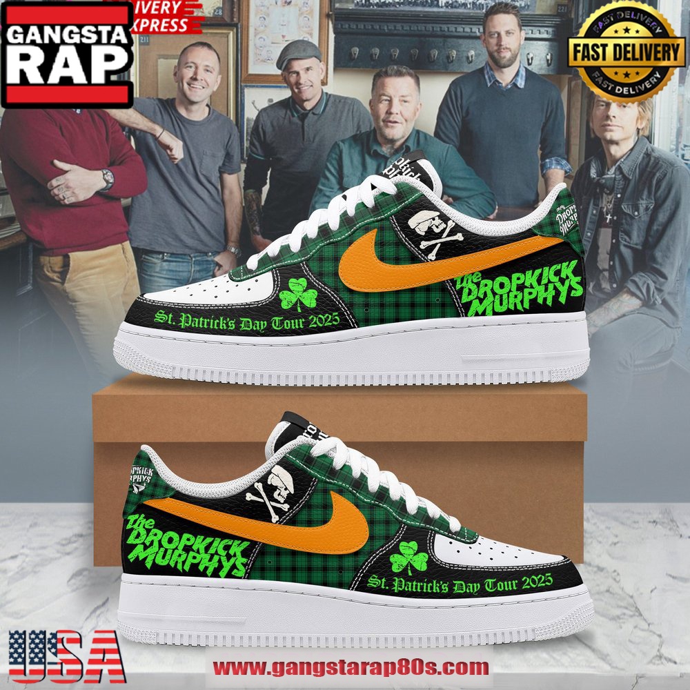Dropkick Murphys St. Patrick’s Day Tour 2025 Air Force 1 Running Sneakers Shoes