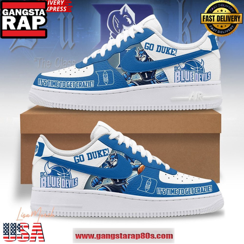 Duke Blue Devils Go Duke Limited Edition Air Force 1 Sneakers Shoes