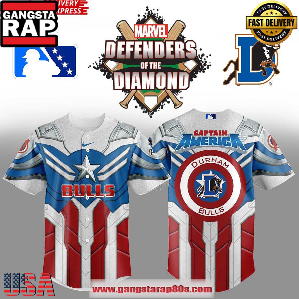 Durham Bulls x Captain America Limited Edition Baseball Jersey Shirt