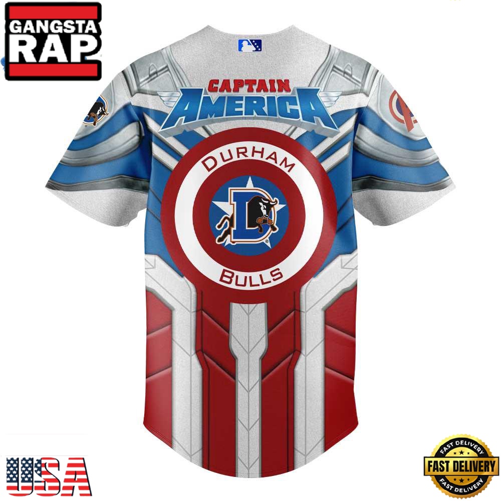 Durham Bulls x Marvel Defenders Of The Diamond New Design Baseball Jersey Durham Bulls x Marvel Defenders Of The Diamond New Design Baseball Jersey