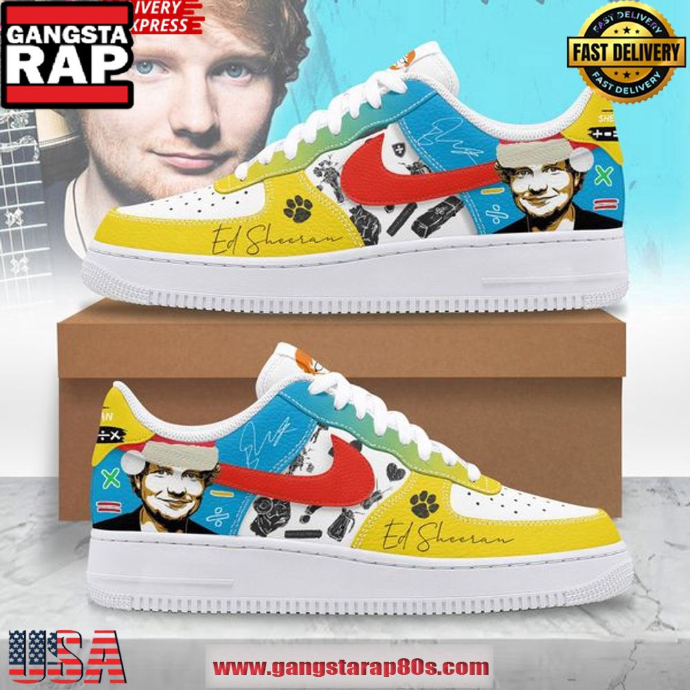 Ed Sheeran Christmas Limited Edition Air Force 1 Sneakers Shoes