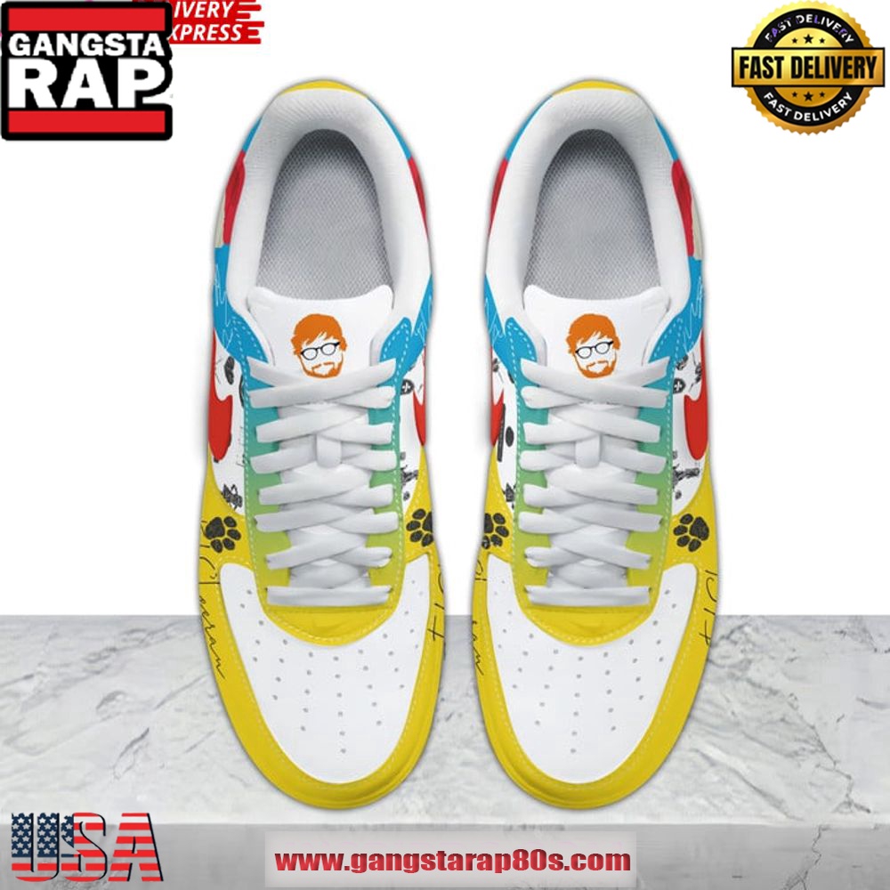 Ed Sheeran Christmas Limited Edition Air Force 1 Sneakers Shoes Ed Sheeran Christmas Limited Edition Air Force 1 Sneakers Shoes