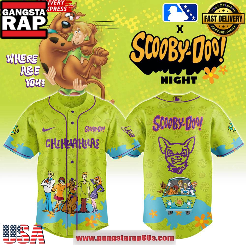 El Paso Chihuahuas x Scooby-doo Night 2025 Baseball Jersey Shirt