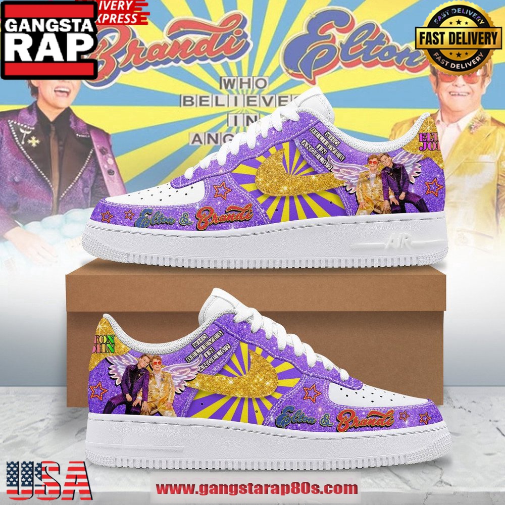 Elton John & Brandi Carlile “Believe in Angels” Air Force 1 Sneakers Shoes