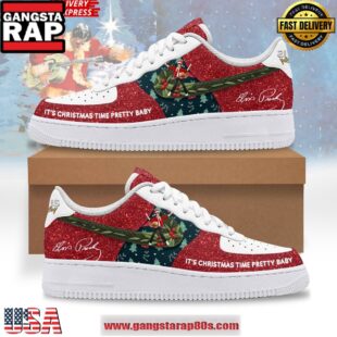 Elvis Presley It's Christmas Time Pretty Baby Air Force 1 Running Sneakers Shoes
