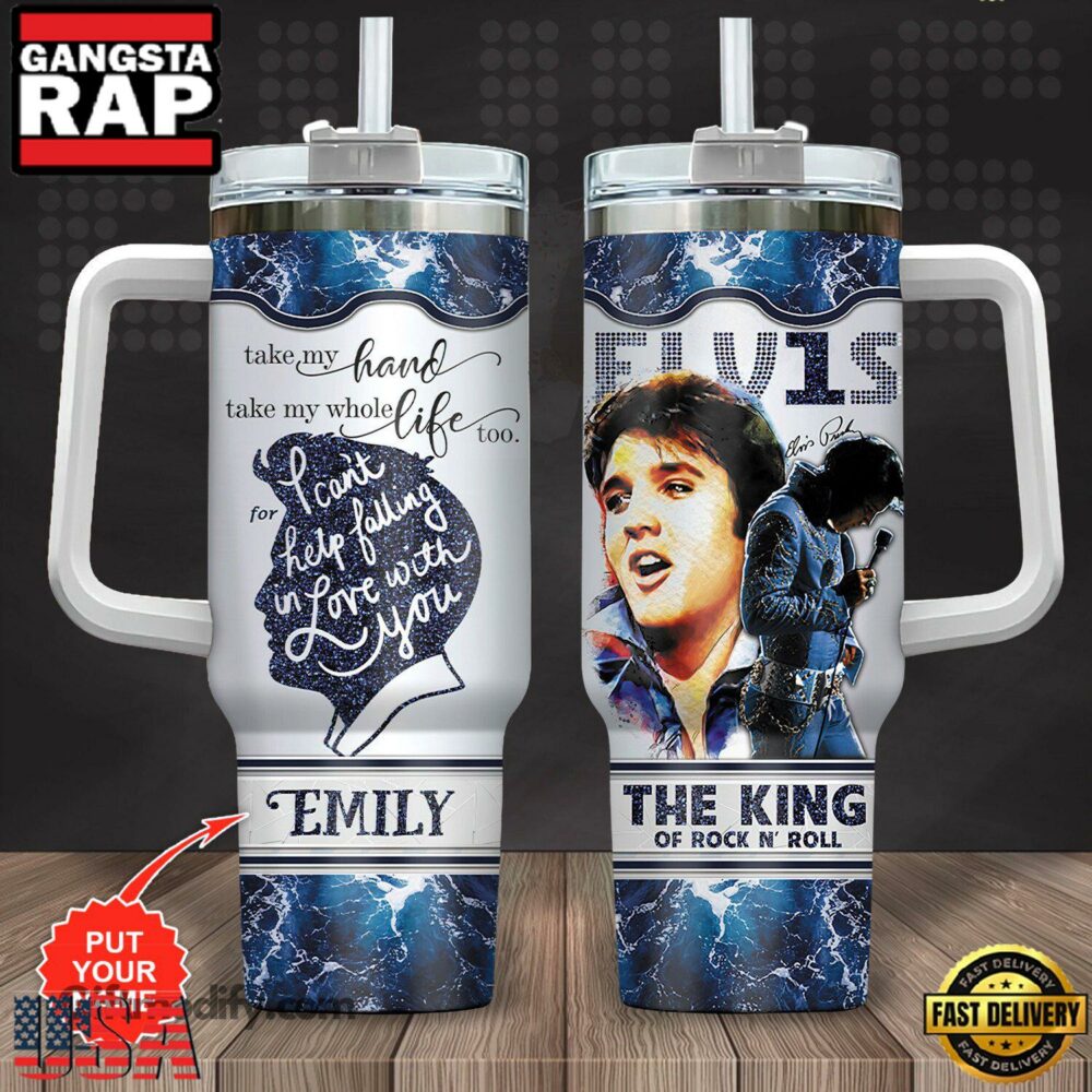 Elvis Presley The King of Rock N Roll Music Custom Tumbler Cup 40oz