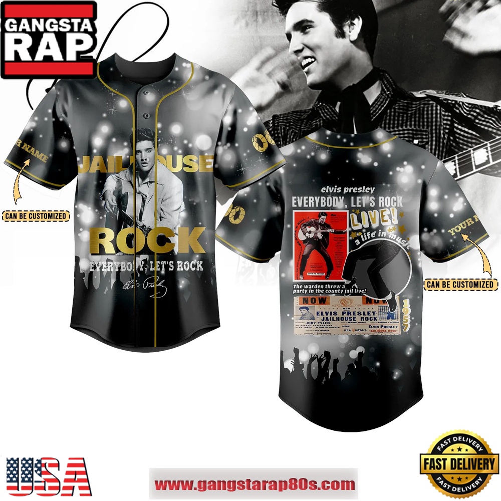 Elvis Presley Unique Design Baseball Jersey