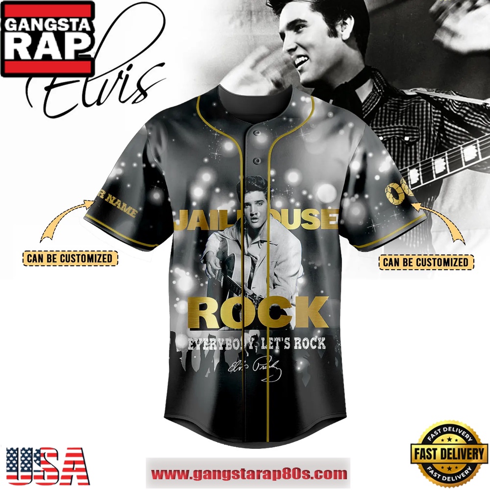 Elvis Presley Unique Design Baseball Jersey