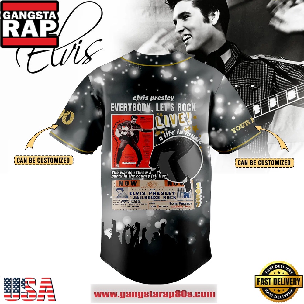 Elvis Presley Unique Design Baseball Jersey Elvis Presley Unique Design Baseball Jersey