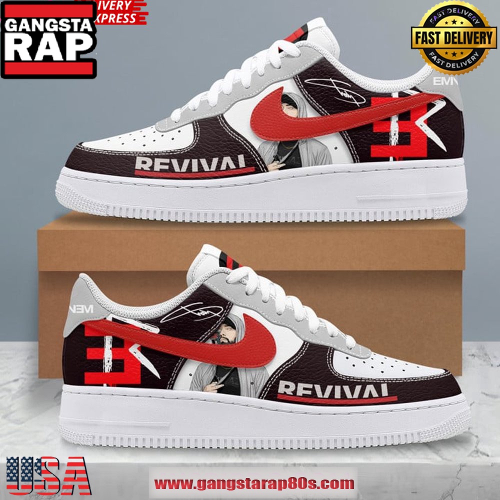 Eminem Revival Limited Edition Air Force 1 Sneakers Shoes Eminem Revival Limited Edition Air Force 1 Sneakers Shoes