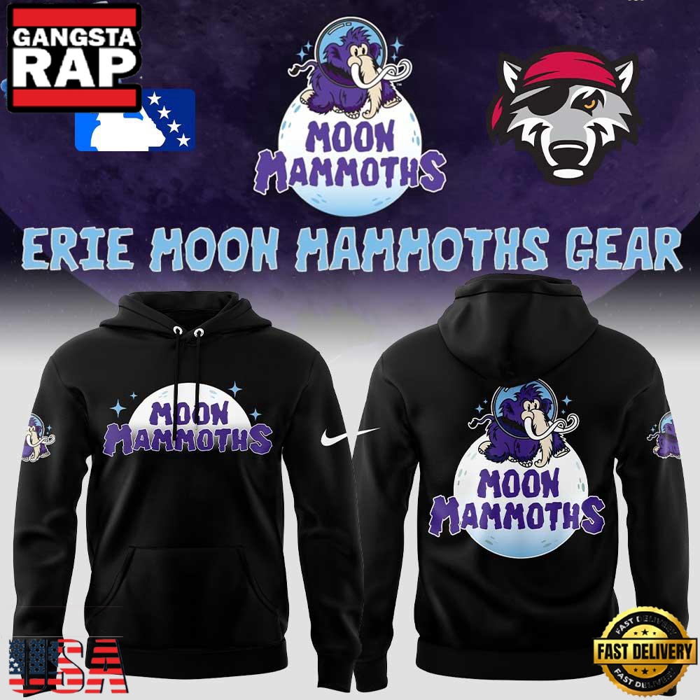 Erie Moon Mammoths Limited Premium Edition Black Hoodie