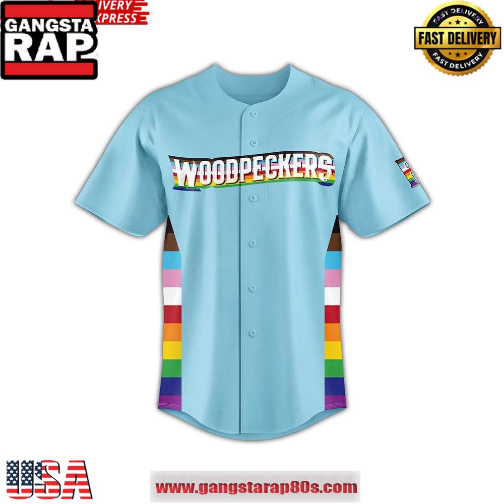 Fayetteville Woodpeckers Pride Night Out 2025 Baseball Jersey Shirt
