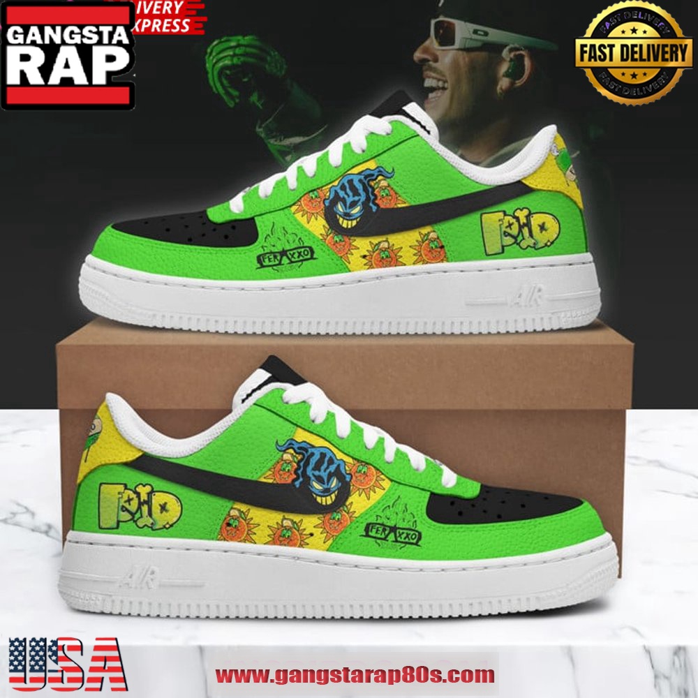 Feid Ferxxo Limited Edition Air Force 1 Running Sneakers ShoesSneaker Feid Ferxxo Limited Edition Air Force 1 Running Sneakers ShoesSneaker