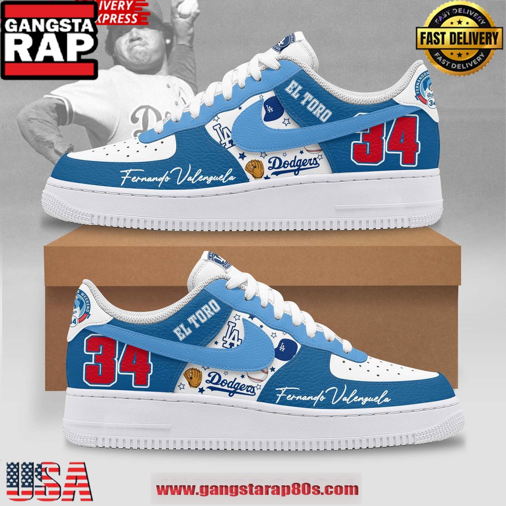 Fernando Valenzuela Limited Edition Air Force 1 Running Sneakers