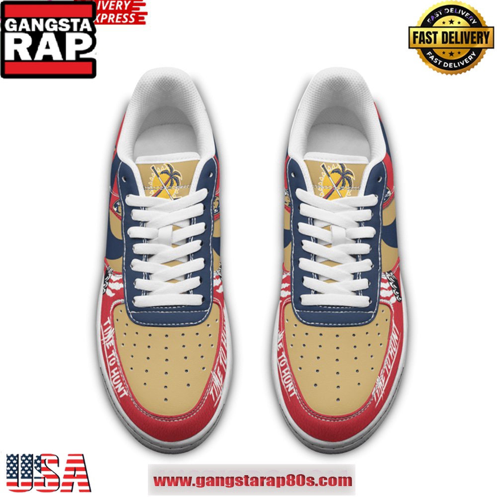Florida Panthers Time To Hunt Limited Edition Air Force 1 Running Sneakers Shoes Florida Panthers Time To Hunt Limited Edition Air Force 1 Running Sneakers Shoes