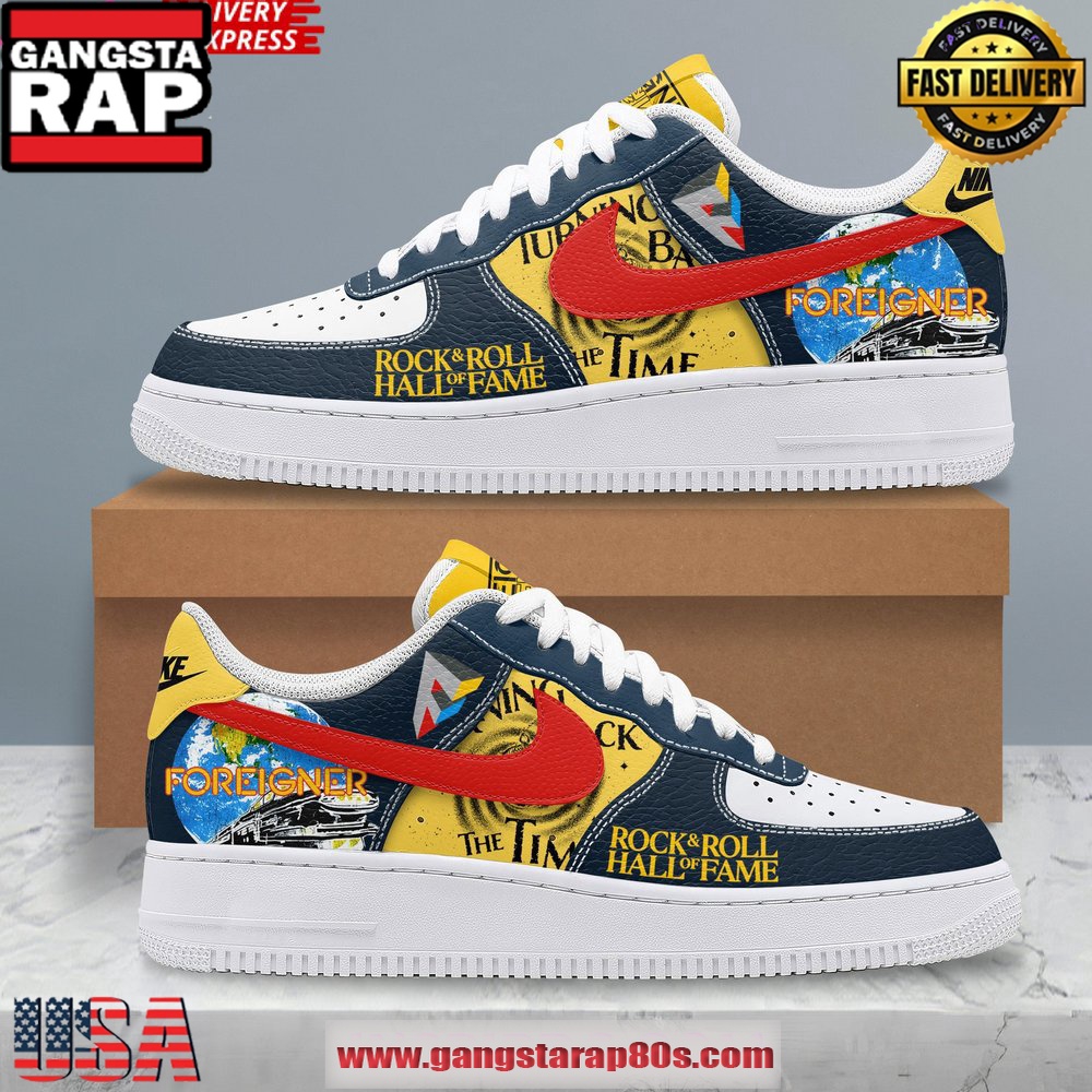 Foreigner Rock & Roll Hall Of Fame Limited Air Force 1 Sneakers Shoes