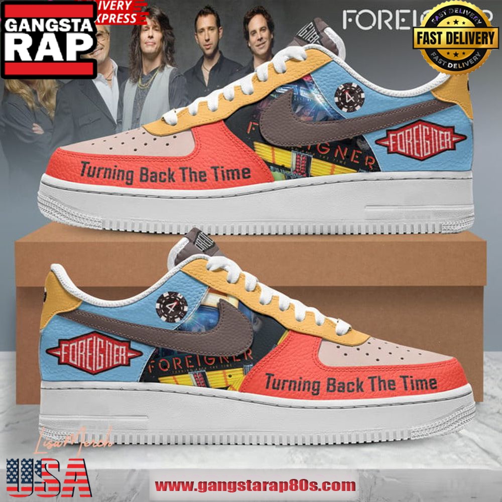 Foreigner Turning Back the Time Limited Edition Air Force 1 Sneakers Shoes Foreigner Turning Back the Time Limited Edition Air Force 1 Sneakers Shoes