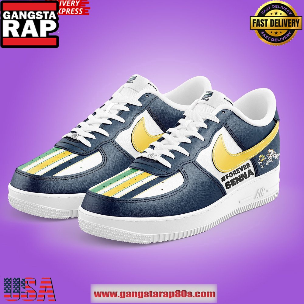 Forever Senna Monaco F1 Team Air Force 1 Shoes Running Sneakers