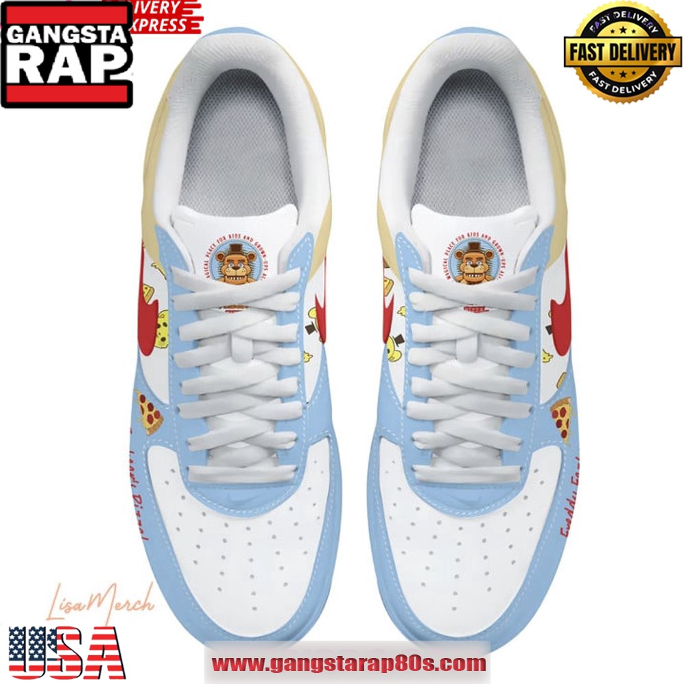 Freddy Fazbear’s Pizza Limited Edition Air Force 1 Running Sneakers Shoes Freddy Fazbear’s Pizza Limited Edition Air Force 1 Running Sneakers Shoes