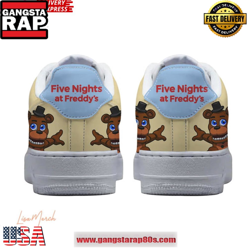 Freddy Fazbear’s Pizza Limited Edition Air Force 1 Running Sneakers Shoes Freddy Fazbear’s Pizza Limited Edition Air Force 1 Running Sneakers Shoes