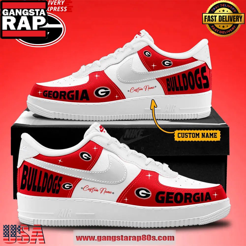 Georgia Bulldogs New Version 2025 Air Force 1 Running Sneakers Shoes