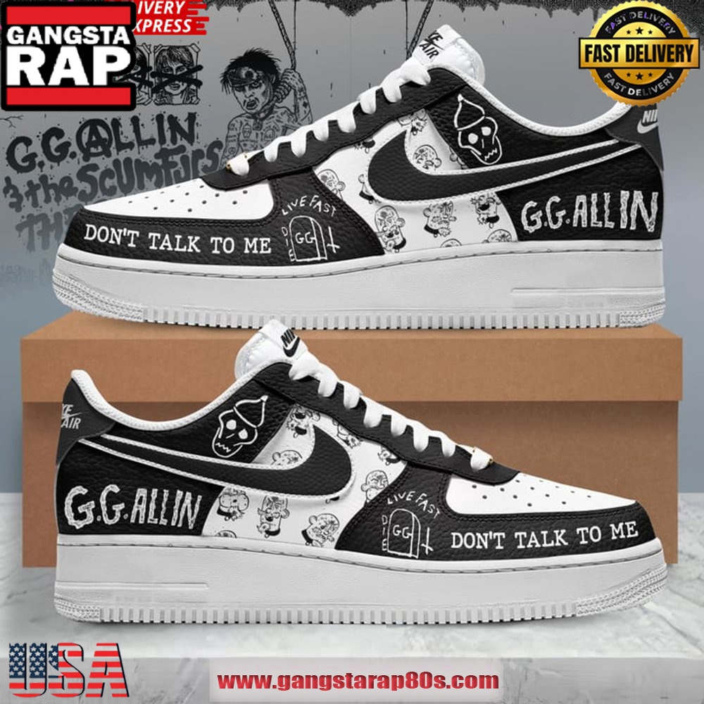GG Allin Don't Talk To Me Air Force 1 Running Sneakers Shoes GG Allin Don't Talk To Me Air Force 1 Running Sneakers Shoes