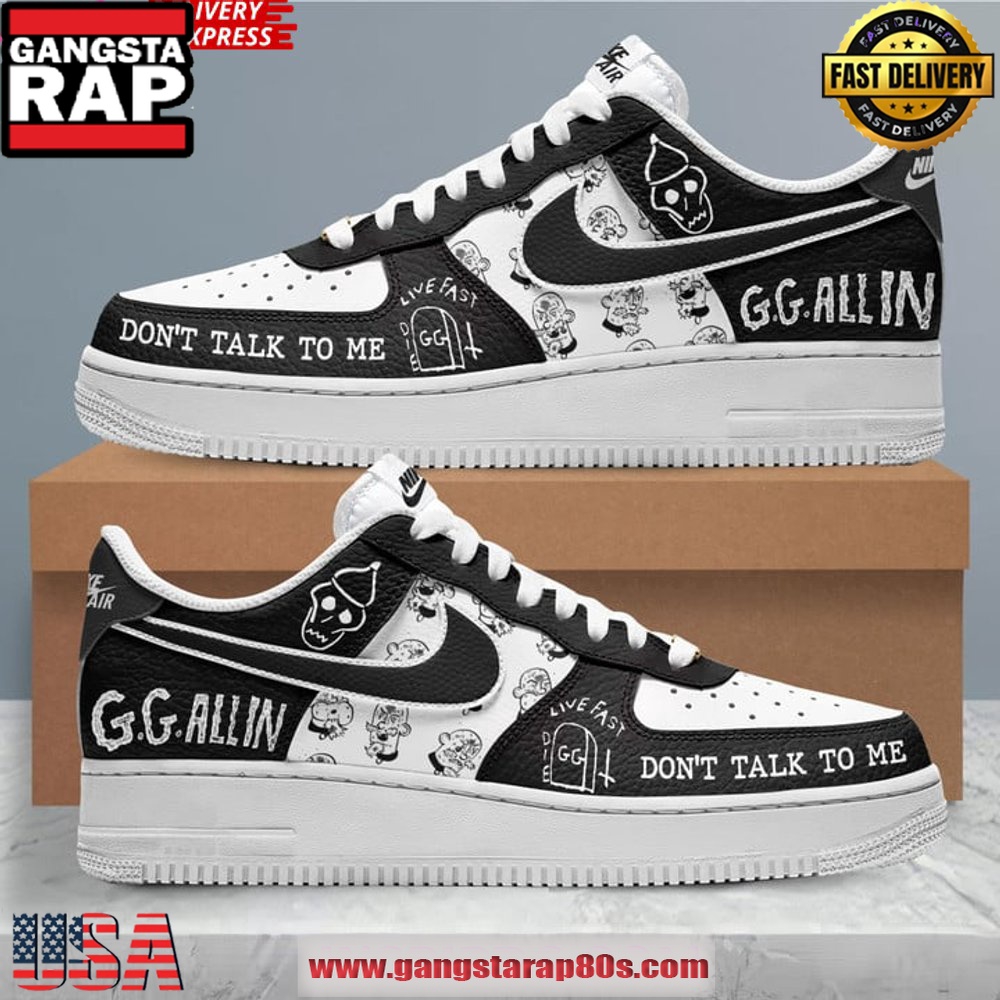 GG Allin Don't Talk To Me Air Force 1 Running Sneakers Shoes GG Allin Don't Talk To Me Air Force 1 Running Sneakers Shoes