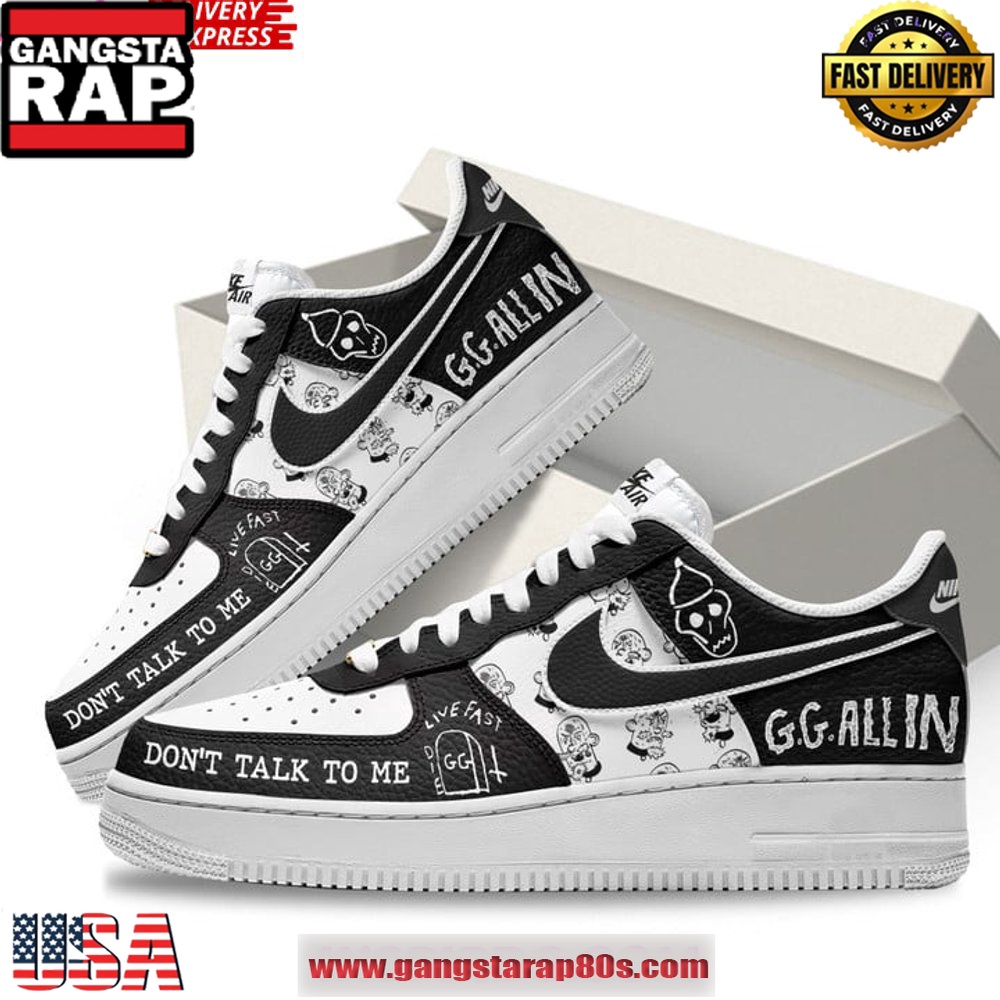 GG Allin Don't Talk To Me Air Force 1 Running Sneakers Shoes GG Allin Don't Talk To Me Air Force 1 Running Sneakers Shoes
