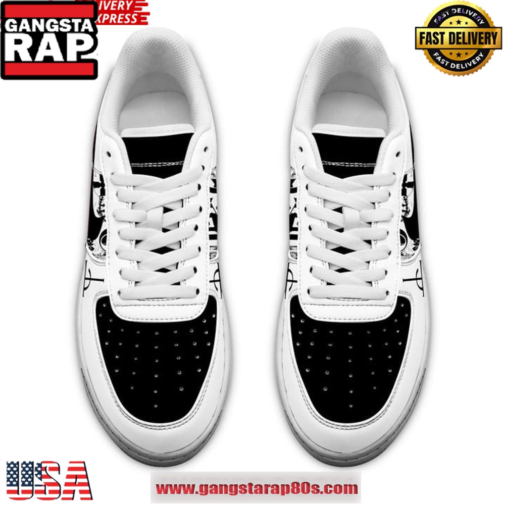 Ghost Band Papal Limited Edition Air Force 1 Running Sneakers Shoes Ghost Band Papal Limited Edition Air Force 1 Running Sneakers Shoes