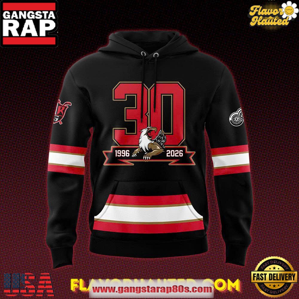 Grand Rapids Griffins 30th Anniversary Celebrations Special All Over Print Hoodie Grand Rapids Griffins 30th Anniversary Celebrations Special All Over Print Hoodie