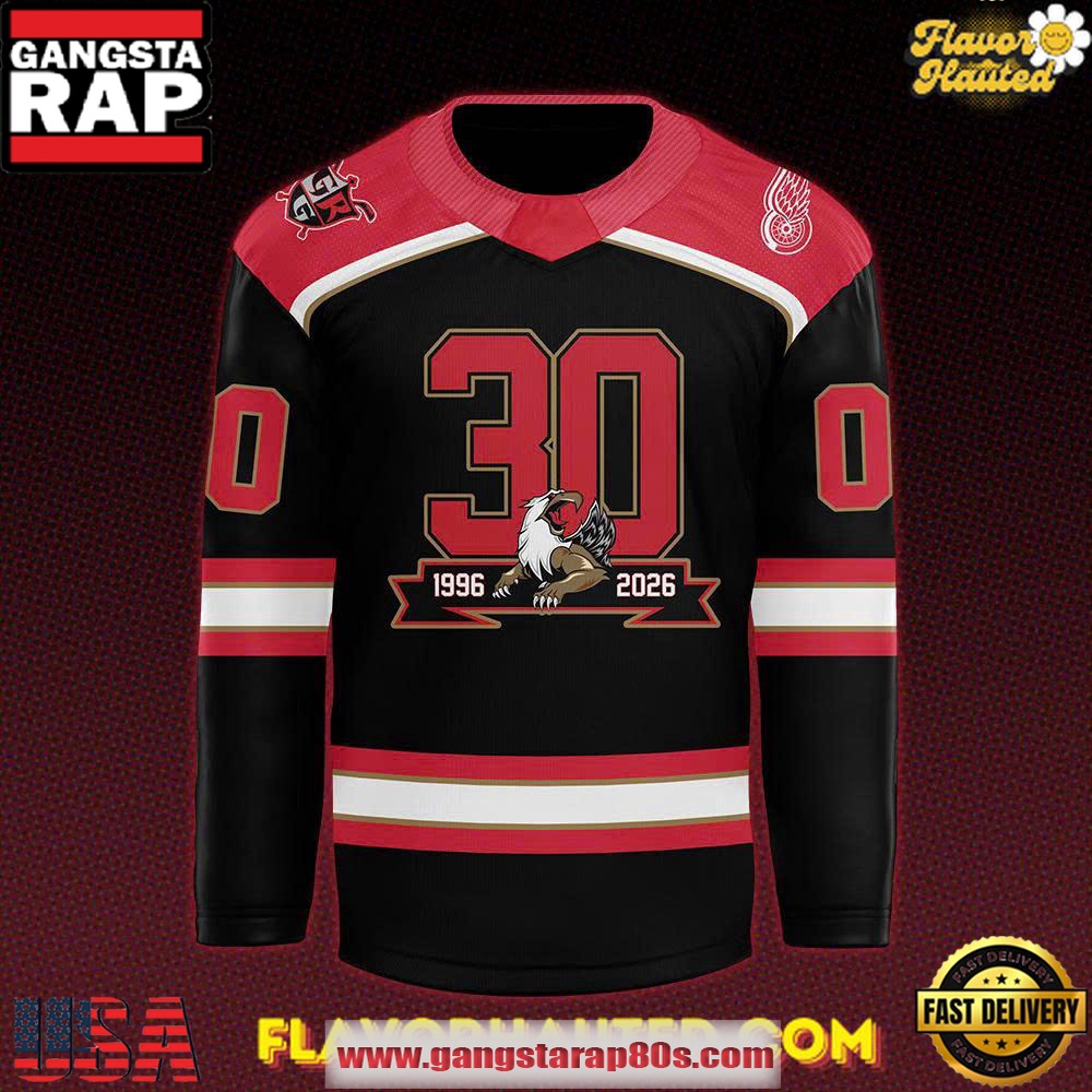 Grand Rapids Griffins 30th Anniversary Celebrations Special Custom Hockey Jersey Grand Rapids Griffins 30th Anniversary Celebrations Special Custom Hockey Jersey