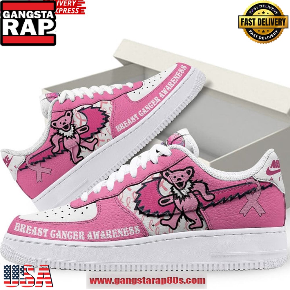 Grateful Dead Breast Cancer Awareness Limited Edition Air Force 1 Sneakers Shoes