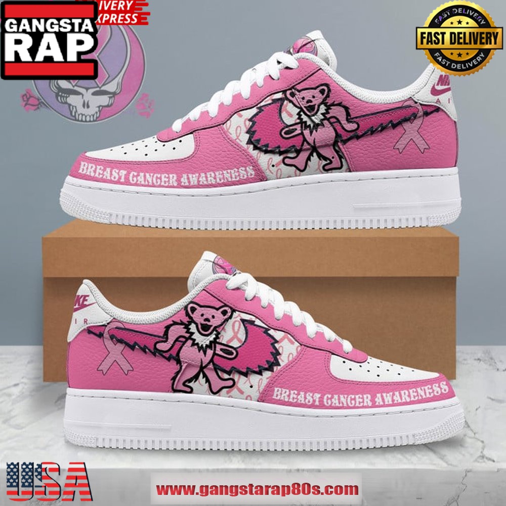 Grateful Dead Breast Cancer Awareness Limited Edition Air Force 1 Sneakers Shoes