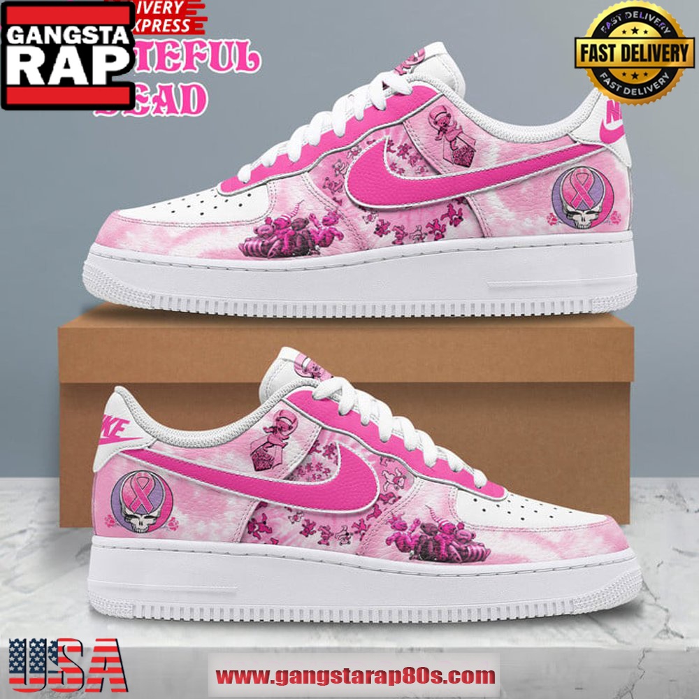 Grateful Dead Breast Cancer Limited Edition Air Force 1 Sneakers Shoes