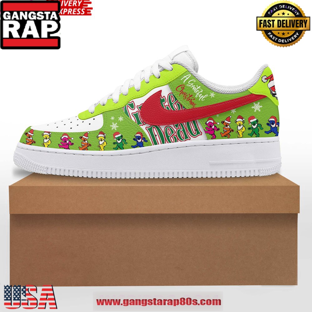 Grateful Dead Christmas Limited Edition Air Force 1 Running Sneakers Shoes