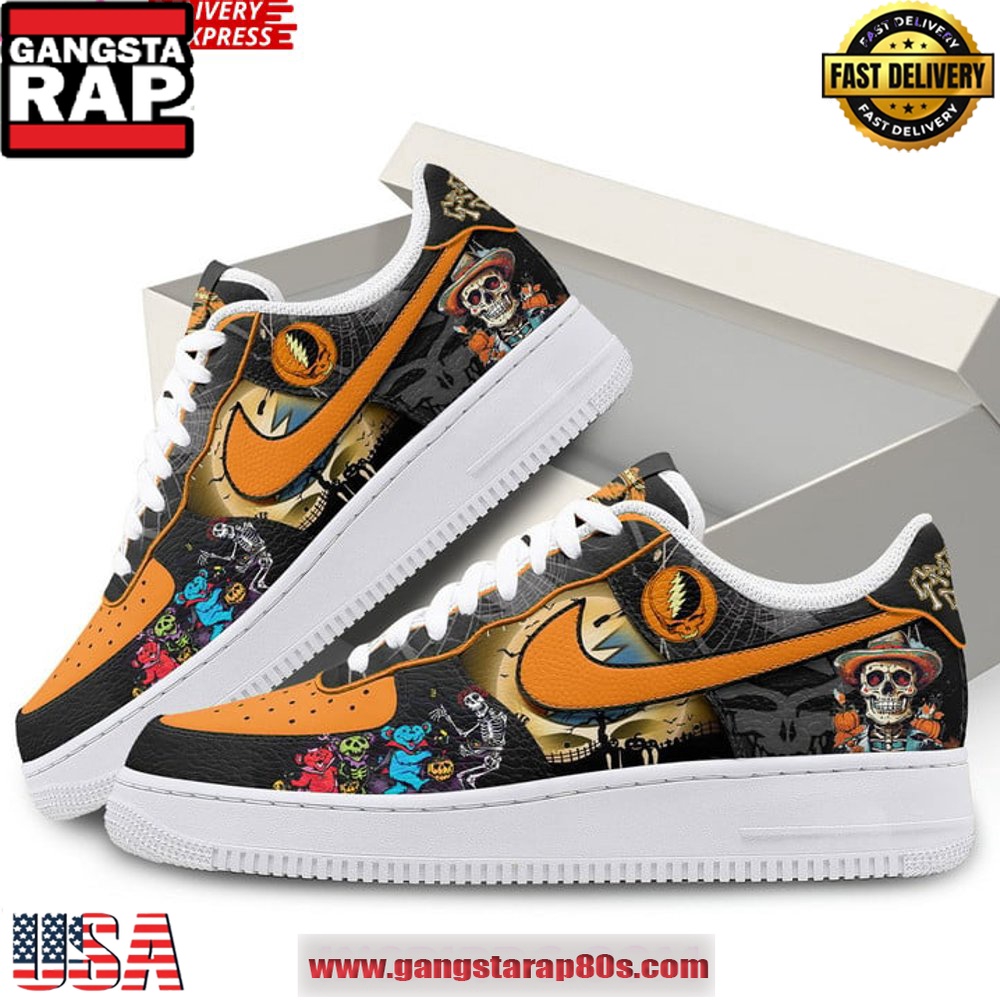 Grateful Dead Happy Halloween Nike Air Force 1 Running Sneakers Shoes