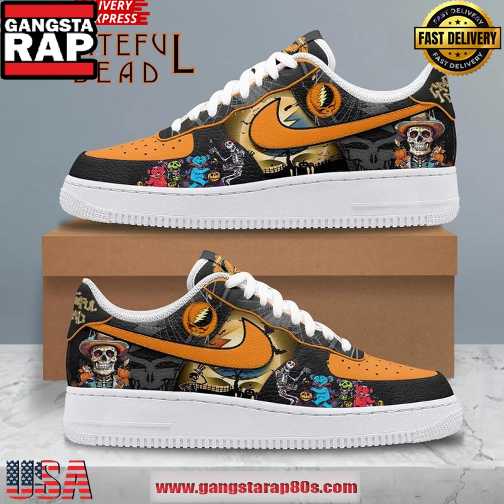 Grateful Dead Happy Halloween Nike Air Force 1 Running Sneakers Shoes
