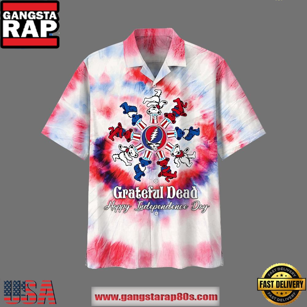 Grateful Dead Happy Independence Day Hot Summer Hawaiian Shirt Grateful Dead Happy Independence Day Hot Summer Hawaiian Shirt