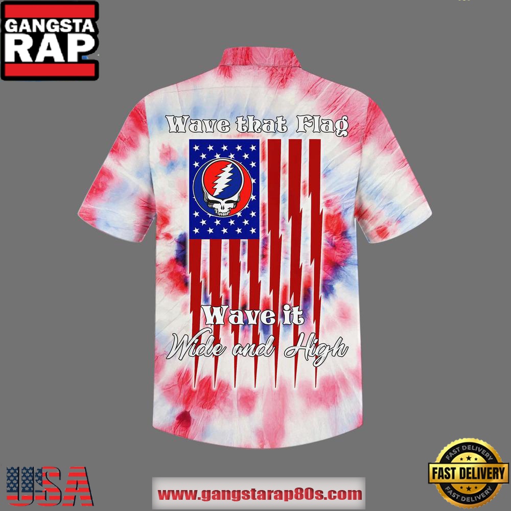 Grateful Dead Happy Independence Day Hot Summer Hawaiian Shirt Grateful Dead Happy Independence Day Hot Summer Hawaiian Shirt